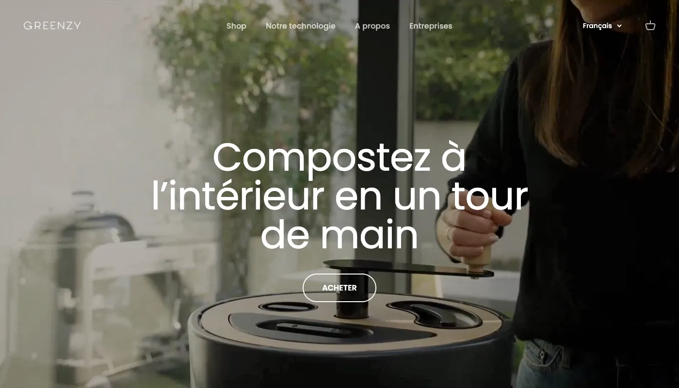 Capture d'écran desktop pour Greenzy